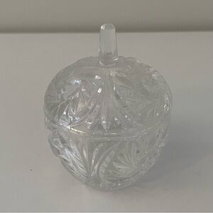 Cut Crystal Lidded Trinket Dish